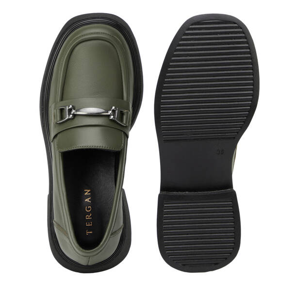 Haki Hakiki Deri Kadın Loafer - K25S1AY68178-H48 - 6