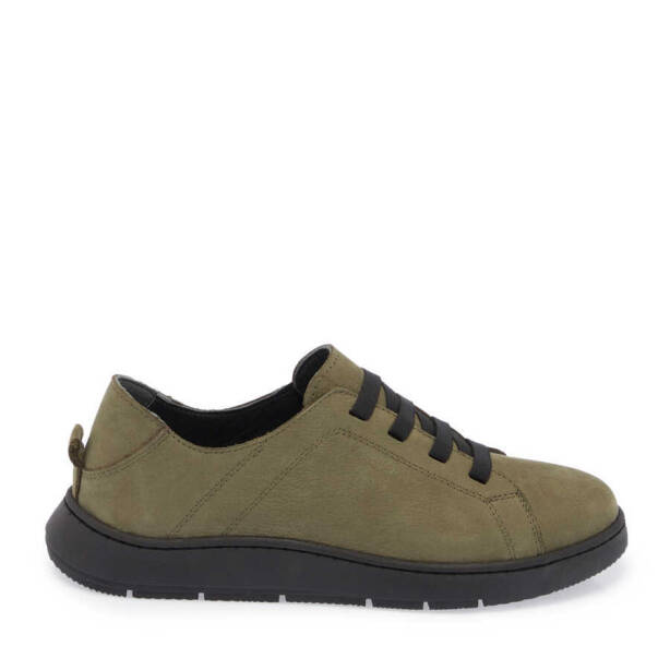Haki Deri Kadın Sneaker - K24S1AY67641-G98 - 3