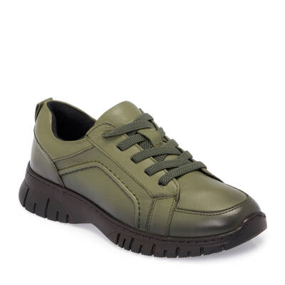Haki Deri Kadın Sneaker - K25S1AY68165-H48 