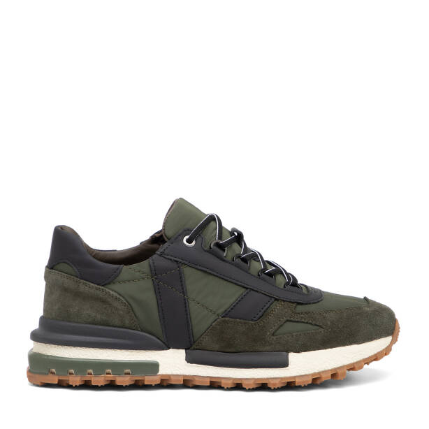 Haki Deri - Tekstil Erkek Sneaker - E25S1AY57399-J86 - 1