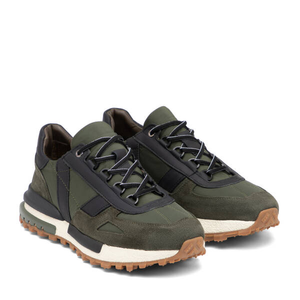 Haki Deri - Tekstil Erkek Sneaker - E25S1AY57399-J86 - 2