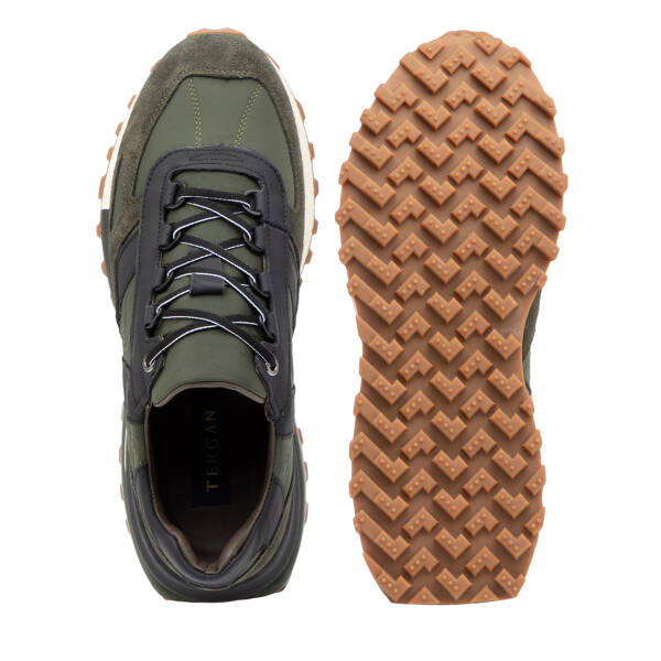 Haki Deri - Tekstil Erkek Sneaker - E25S1AY57399-J86 - 6