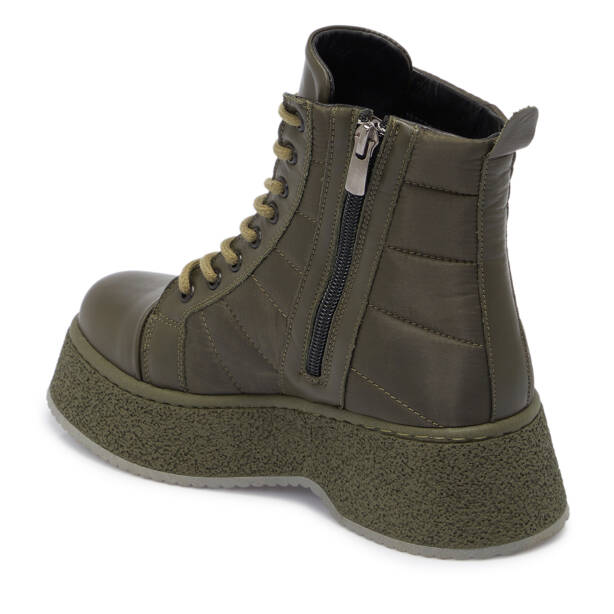 Haki Deri - Tekstil Kadın Casual Bot - K24K1BT67547-T1V - 2