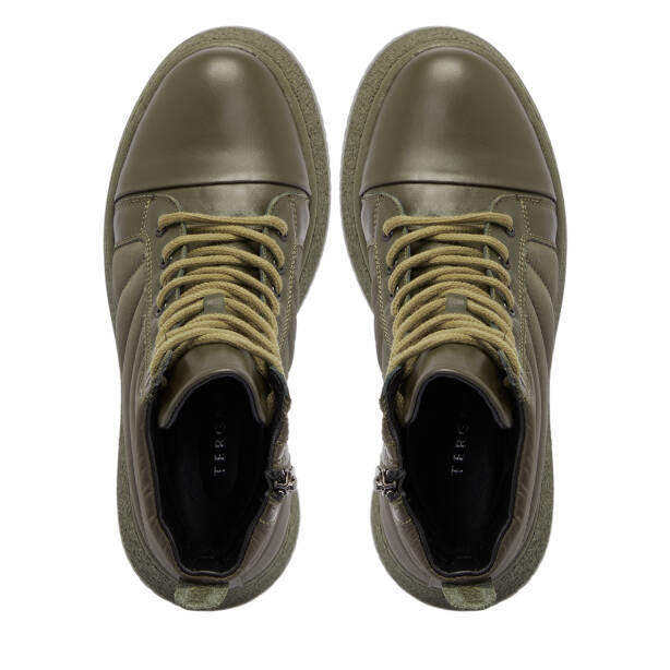 Haki Deri - Tekstil Kadın Casual Bot - K24K1BT67547-T1V - 5