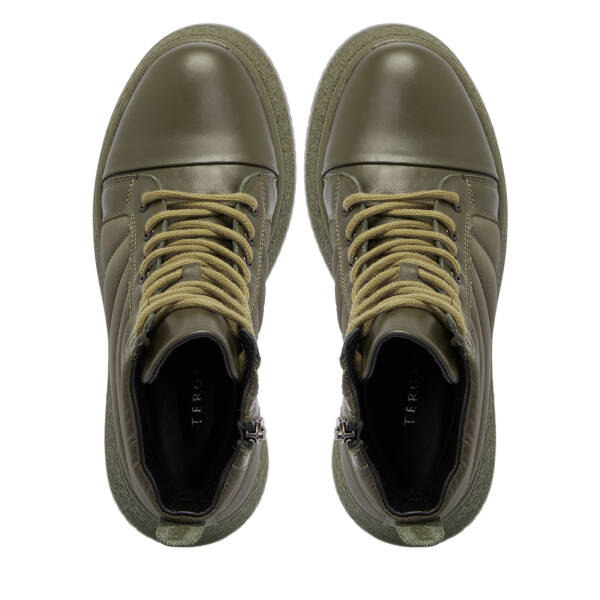 Haki Deri - Tekstil Kadın Casual Bot - K24K1BT67547-T1V - 5