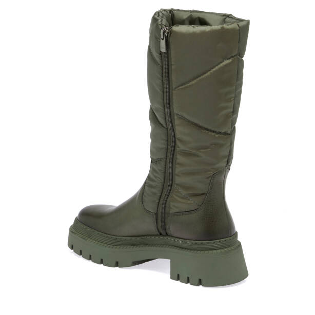 Haki Deri - Tekstil Kadın Çizme - K23K1CM67025-T1V - 2