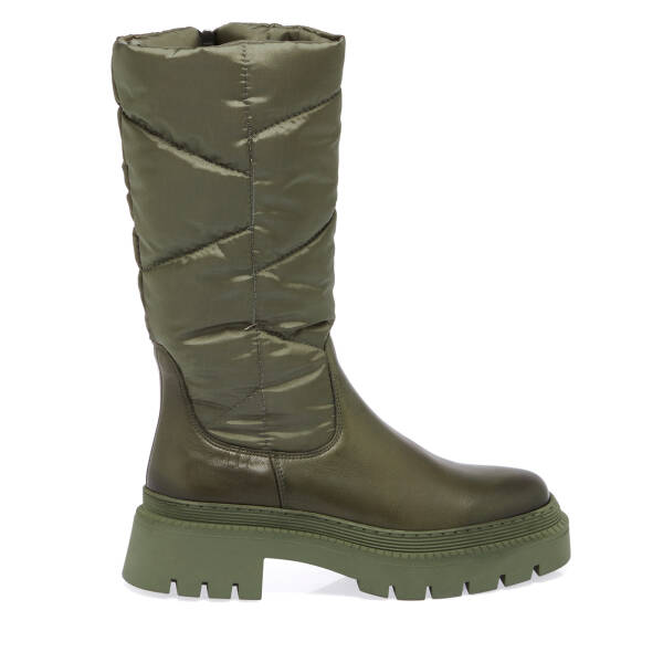 Haki Deri - Tekstil Kadın Çizme - K23K1CM67025-T1V - 3