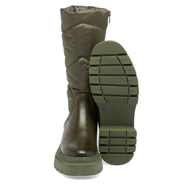 Haki Deri - Tekstil Kadın Çizme - K23K1CM67025-T1V - 4