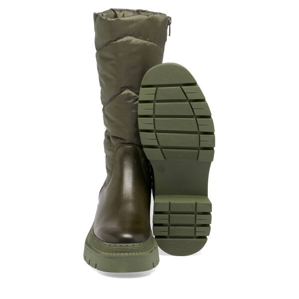 Haki Deri - Tekstil Kadın Çizme - K23K1CM67025-T1V - 4