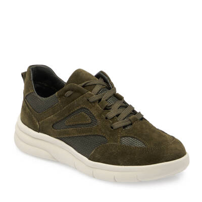 Haki Deri - Tekstil Kadın Sneaker - K24S1AY67644-J86 