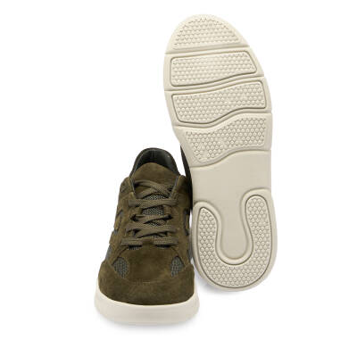 Haki Deri - Tekstil Kadın Sneaker - K24S1AY67644-J86 - 4