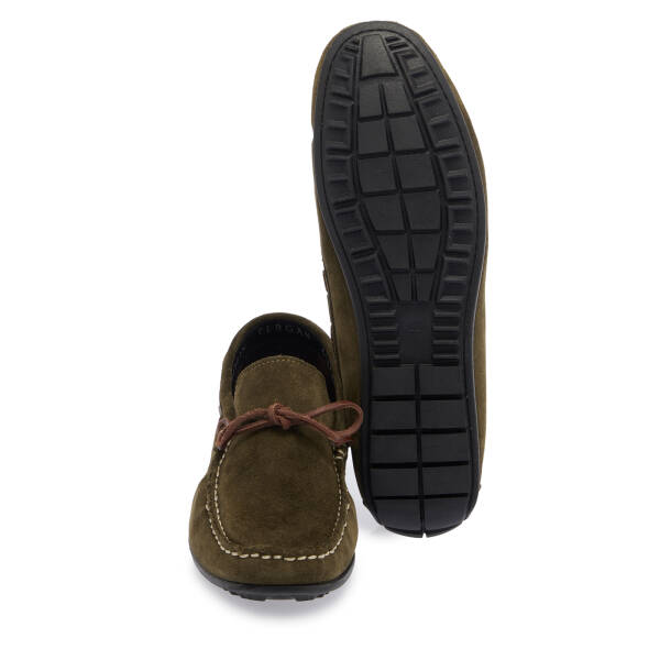 Haki Hakiki Deri Erkek Loafer - E26I1AY57711-J86 - 4