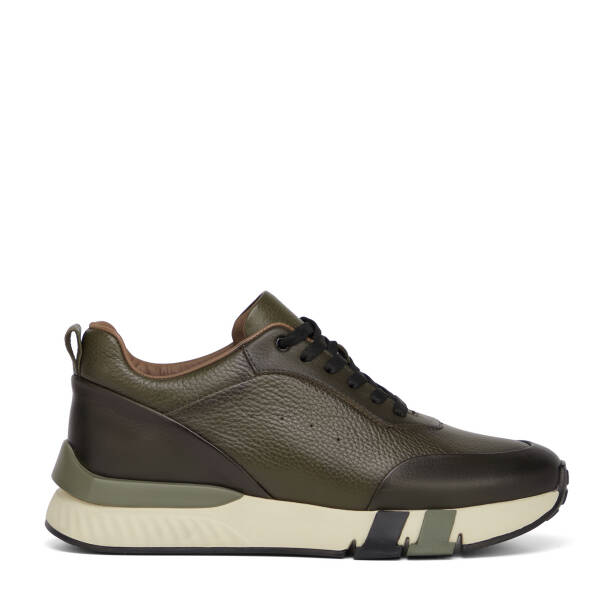 Haki Hakiki Deri Erkek Sneaker - E26S1AY57818-H48 - 1