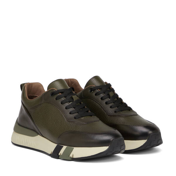 Haki Hakiki Deri Erkek Sneaker - E26S1AY57818-H48 - 2