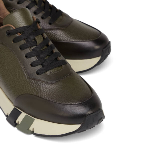 Haki Hakiki Deri Erkek Sneaker - E26S1AY57818-H48 - 3