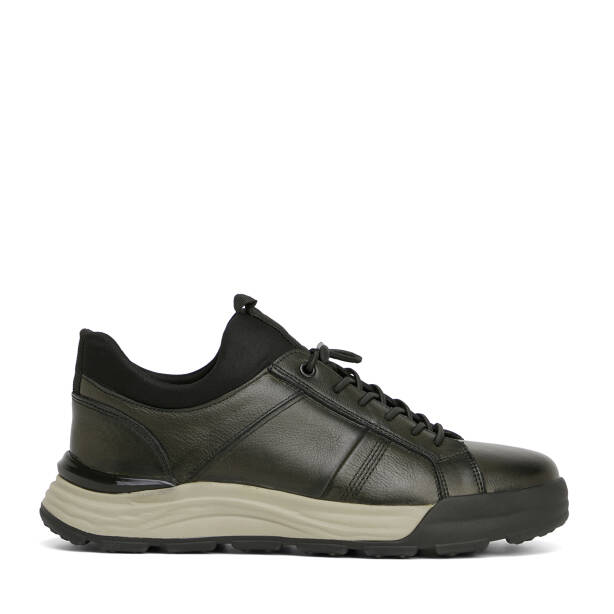 Haki Hakiki Deri Erkek Sneaker - E26S1AY57830-H48 - 1