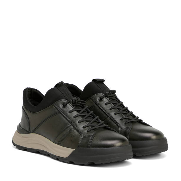 Haki Hakiki Deri Erkek Sneaker - E26S1AY57830-H48 - 2