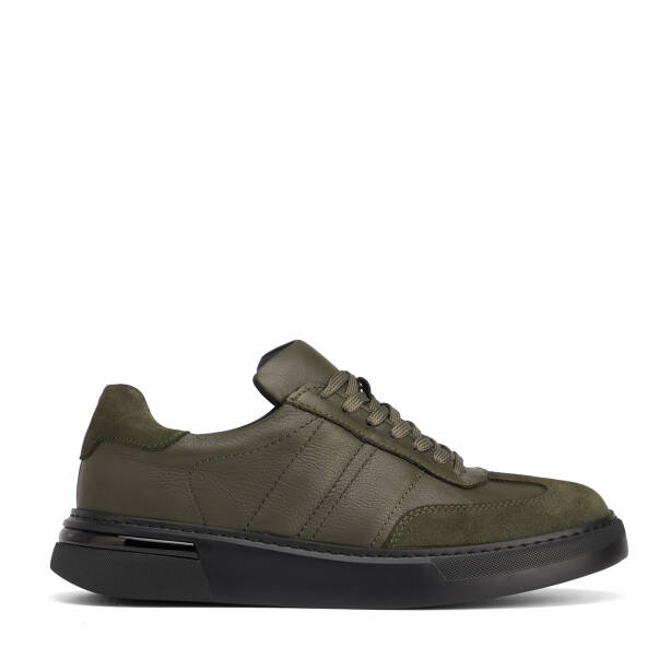 Haki Hakiki Deri Erkek Sneaker - E26S1AY57846-H48 - 1