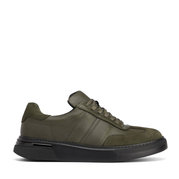 Haki Hakiki Deri Erkek Sneaker - E26S1AY57846-H48 - 1