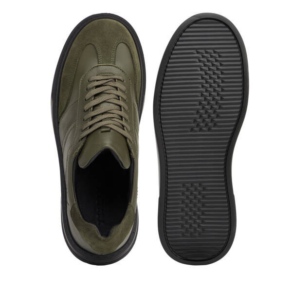 Haki Hakiki Deri Erkek Sneaker - E26S1AY57846-H48 - 5