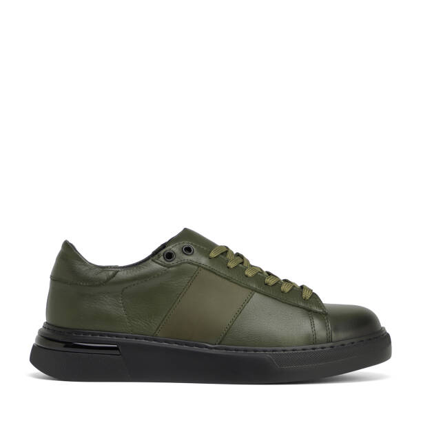 Haki Hakiki Deri Erkek Sneaker - E26S1AY57849-H48 - 1