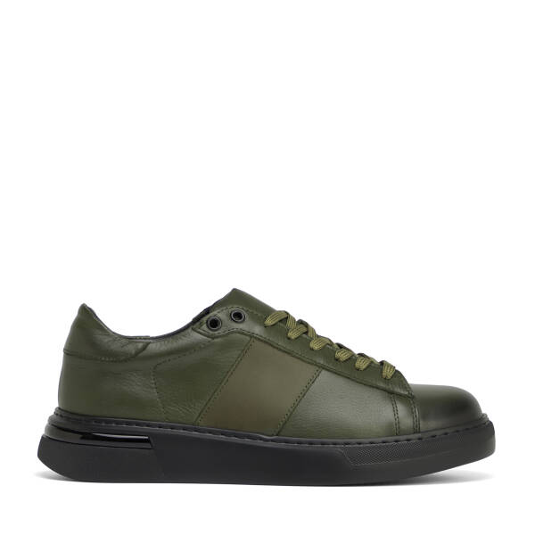 Haki Hakiki Deri Erkek Sneaker - E26S1AY57849-H48 - 1
