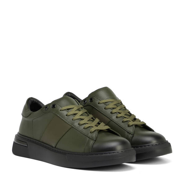 Haki Hakiki Deri Erkek Sneaker - E26S1AY57849-H48 - 2