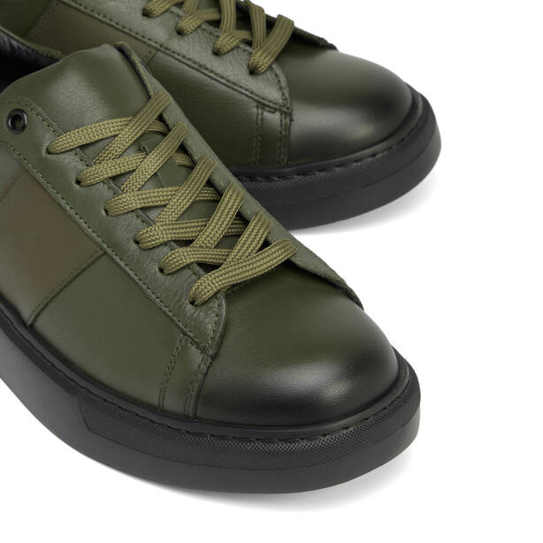 Haki Hakiki Deri Erkek Sneaker - E26S1AY57849-H48 - 3