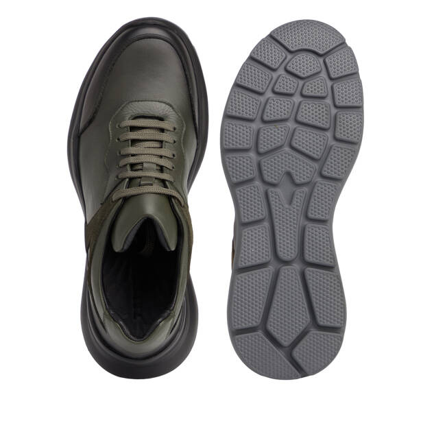 Haki Hakiki Deri Erkek Sneaker - E26S1AY57854-H48 - 5