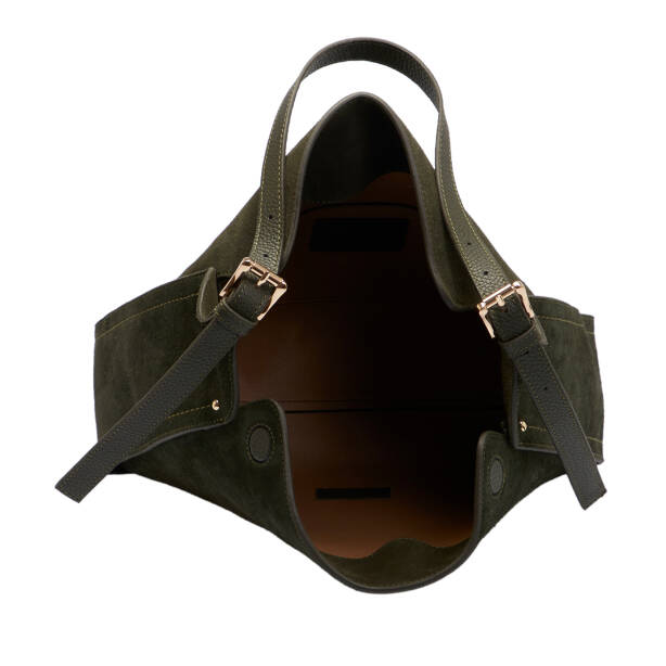 Haki Hakiki Deri Kadın Omuz Çantası - S25K1BC80530-V9L - 4