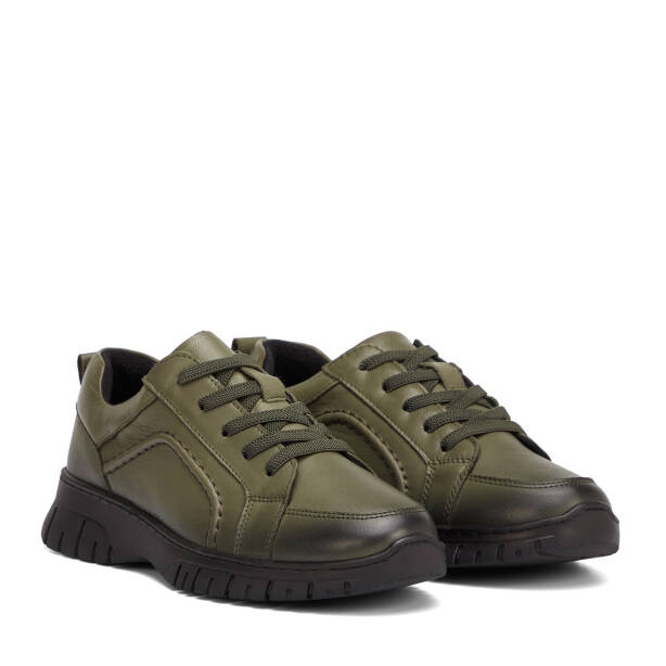 Haki Hakiki Deri Kadın Sneaker - K26S1AY68810-H48 - 2