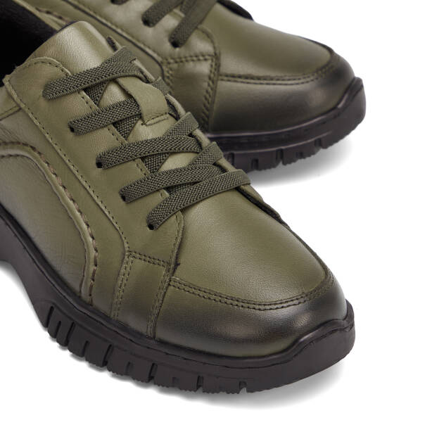 Haki Hakiki Deri Kadın Sneaker - K26S1AY68810-H48 - 3