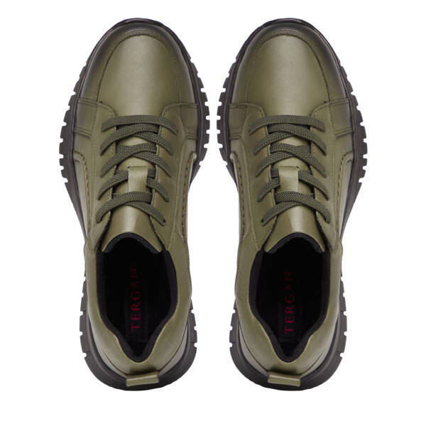 Haki Hakiki Deri Kadın Sneaker - K26S1AY68810-H48 - 5