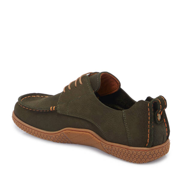 Haki Hakiki Nubuk Deri Erkek Casual Ayakkabı - E26I1AY57619-G98 - 3