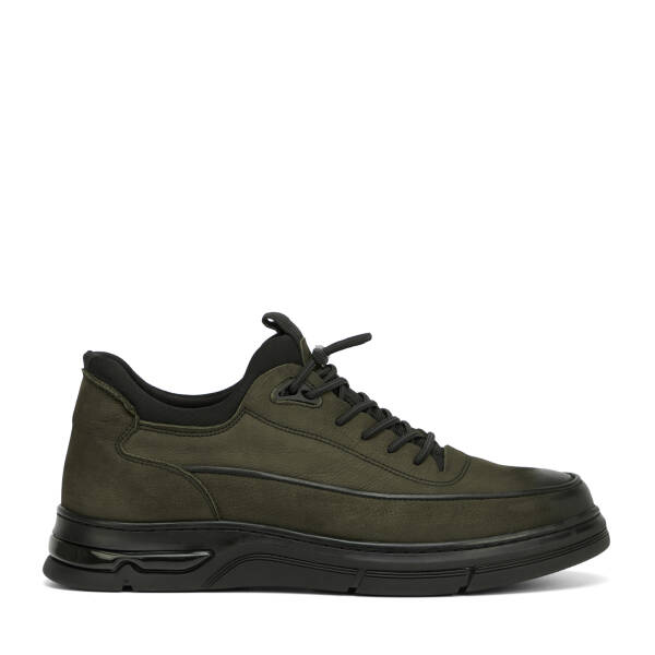 Haki Hakiki Nubuk Deri Erkek Sneaker - E26S1AY57840-G98 - 1