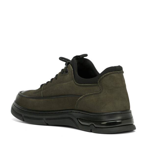 Haki Hakiki Nubuk Deri Erkek Sneaker - E26S1AY57840-G98 - 4