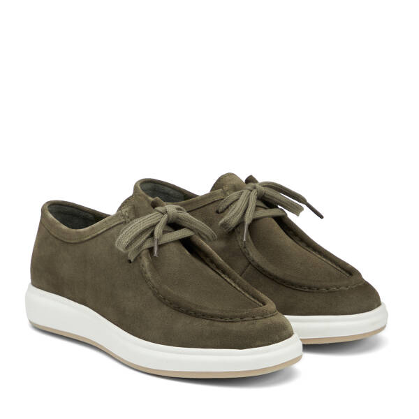 Haki Hakiki Süet Deri Erkek Casual Ayakkabı - E26I1AY57693-J86 - 2