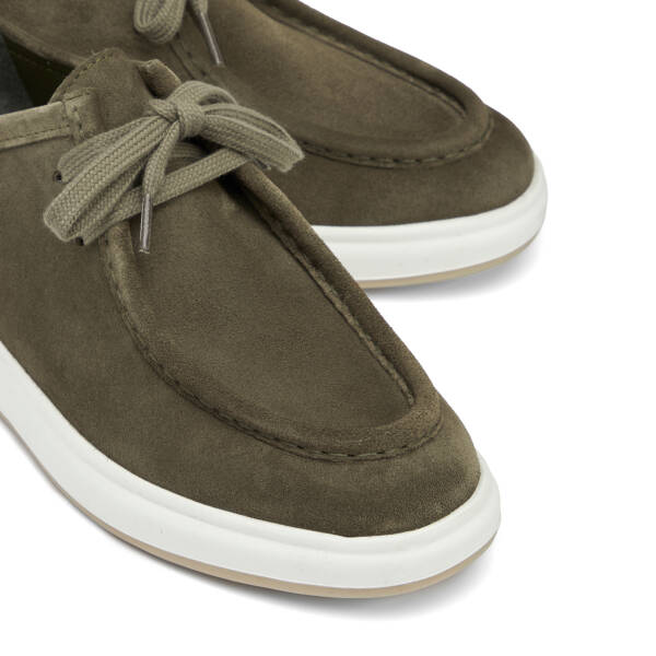 Haki Hakiki Süet Deri Erkek Casual Ayakkabı - E26I1AY57693-J86 - 3