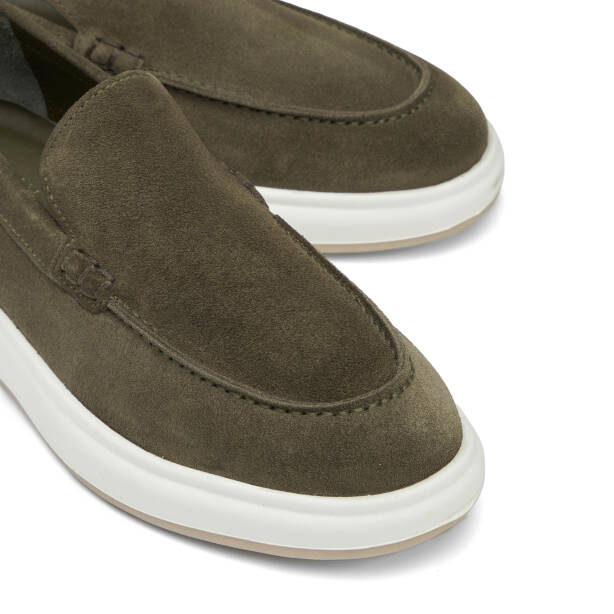 Haki Hakiki Süet Deri Erkek Loafer - E26I1AY57694-J86 - 3