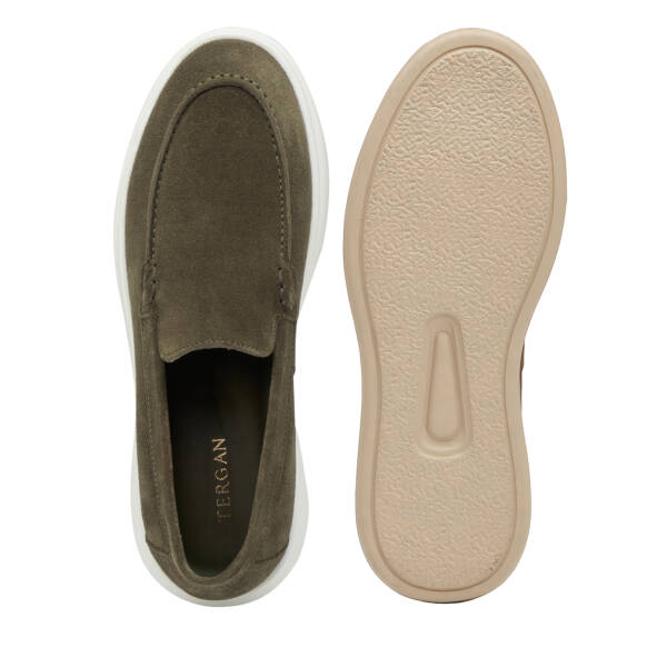 Haki Hakiki Süet Deri Erkek Loafer - E26I1AY57694-J86 - 6