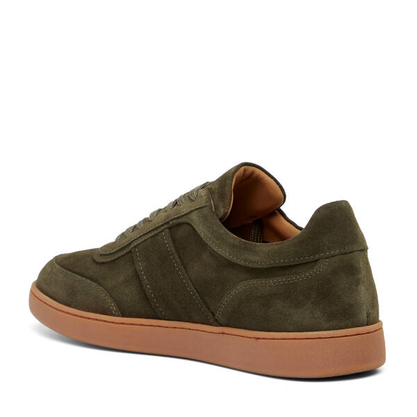 Haki Hakiki Süet Deri Erkek Sneaker - E26I1AY57622-J86 - 4