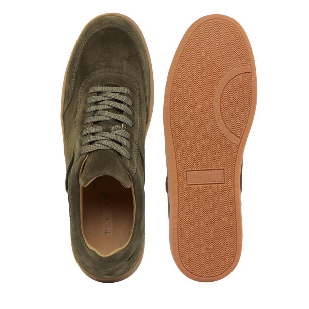 Haki Hakiki Süet Deri Erkek Sneaker - E26I1AY57622-J86 - 6