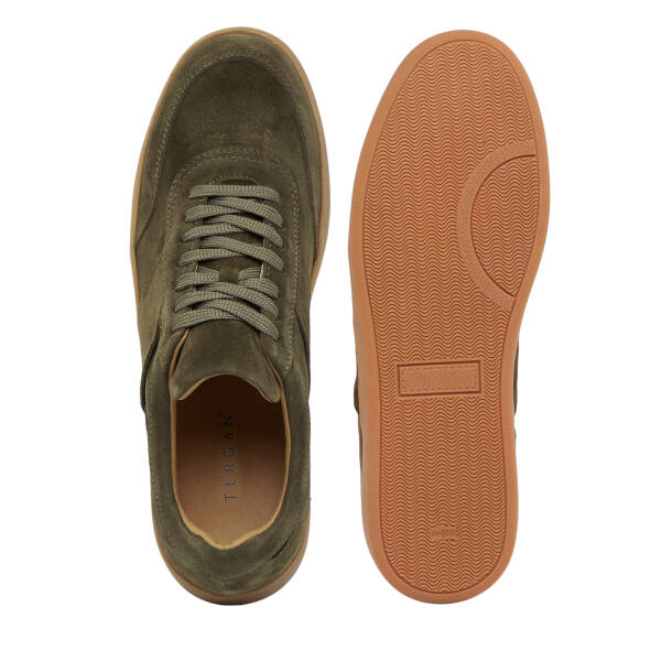 Haki Hakiki Süet Deri Erkek Sneaker - E26I1AY57622-J86 - 6