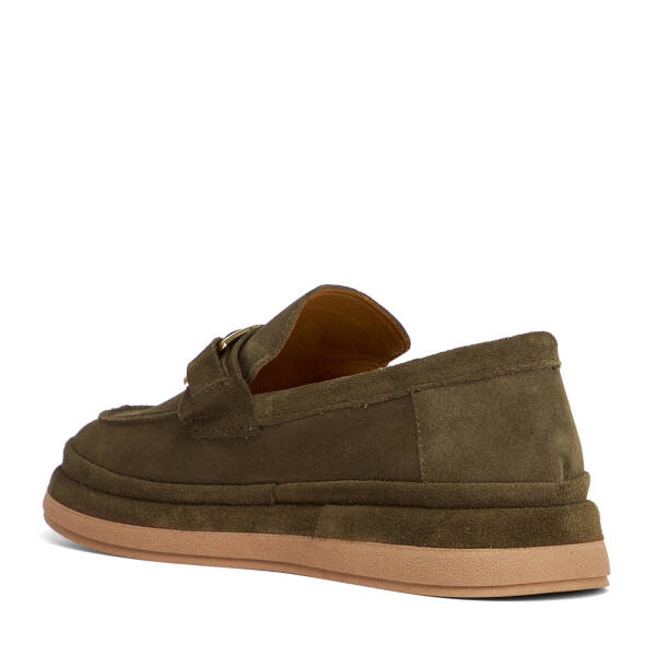 Haki Hakiki Süet Deri Kadın Loafer - K26S1AY68866-J86 - 4