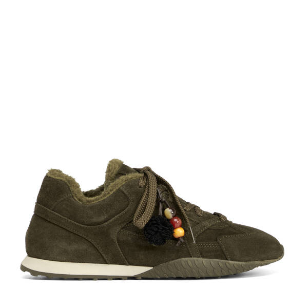 Haki Hakiki Süet Deri Kadın Sneaker - K26K1AY68839-J86 - 1