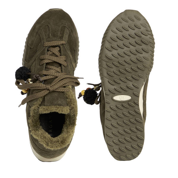 Haki Hakiki Süet Deri Kadın Sneaker - K26K1AY68839-J86 - 5