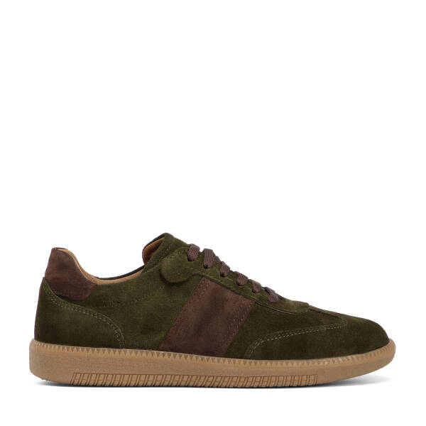 Haki Hakiki Süet Deri Kadın Sneaker - K4MEAY068704-J86 - 1