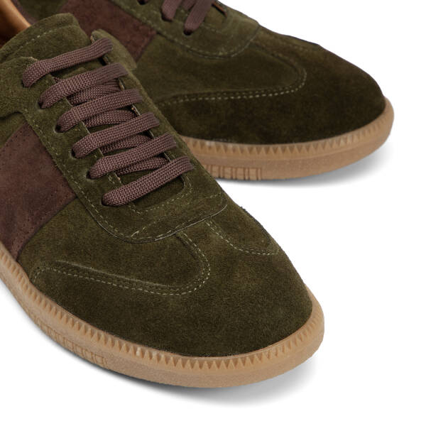 Haki Hakiki Süet Deri Kadın Sneaker - K4MEAY068704-J86 - 3