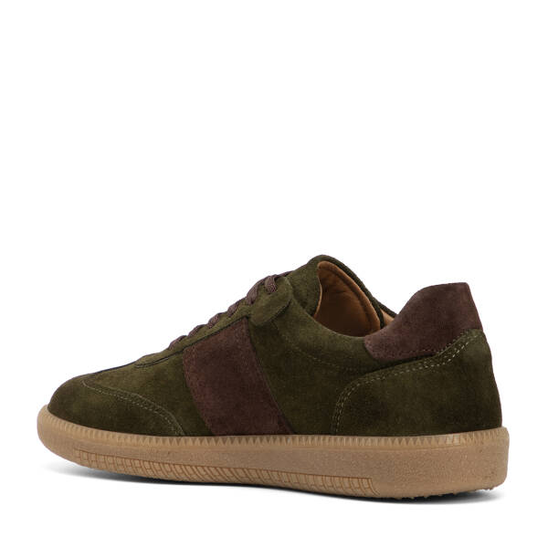Haki Hakiki Süet Deri Kadın Sneaker - K4MEAY068704-J86 - 4