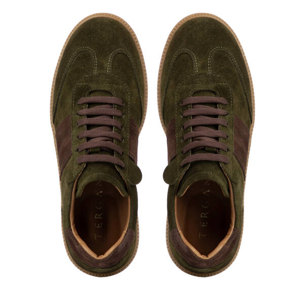 Haki Hakiki Süet Deri Kadın Sneaker - K4MEAY068704-J86 - 5